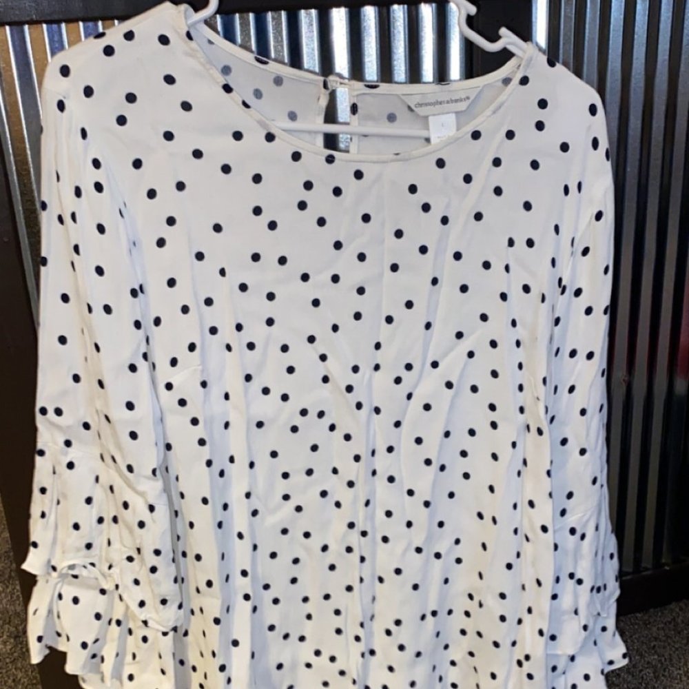 B&W Polka Dot Blouse